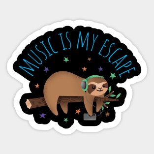 music is my escape Sticker